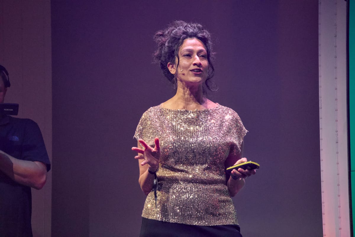 Dr Payal Arora talking at NEXT24 in Hamburg.